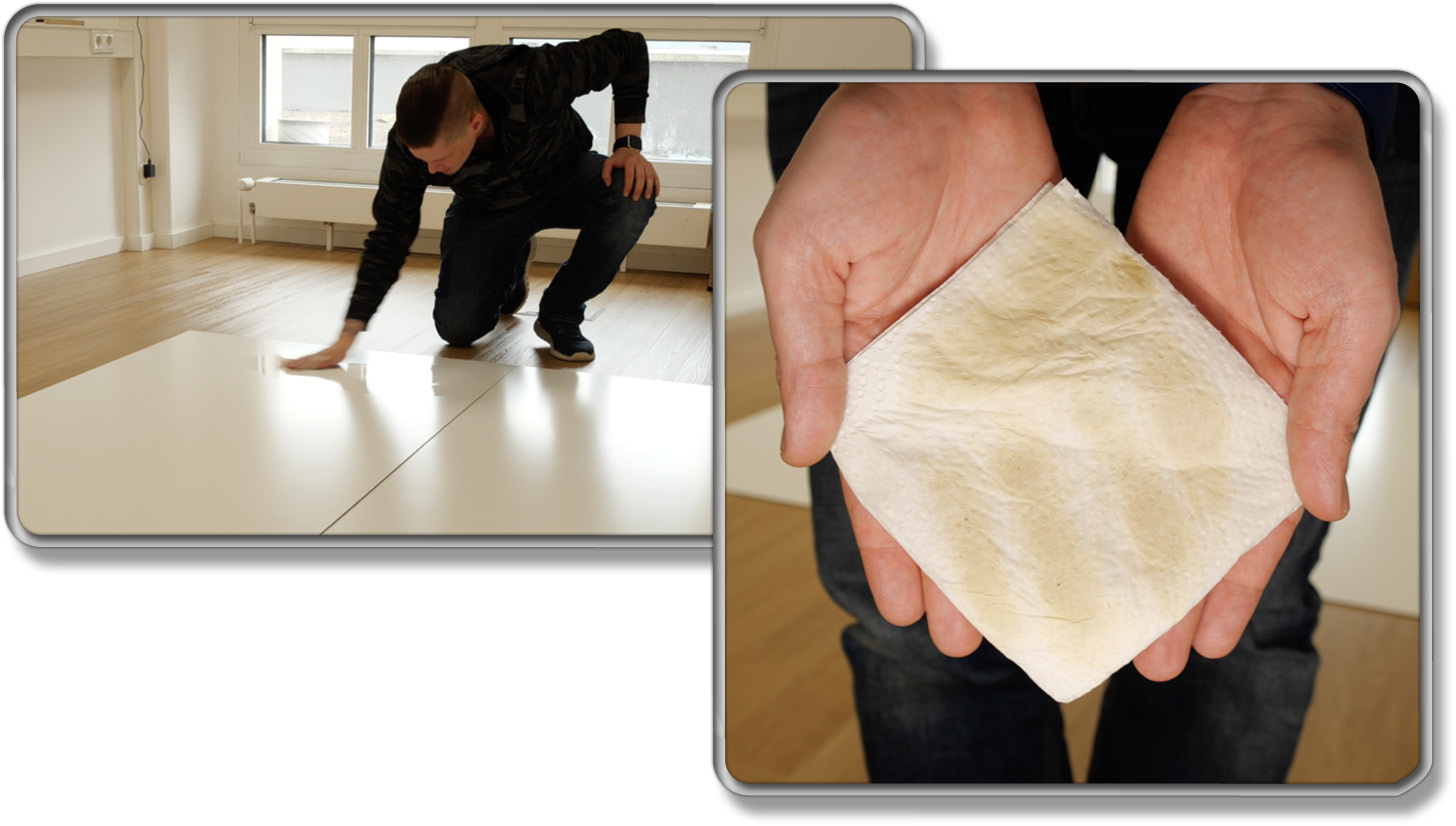 Der ECOVACS DEEBOT T50 MAX PRO OMNI hat ziemlich viel Schmutz vom Boden aufgenommen