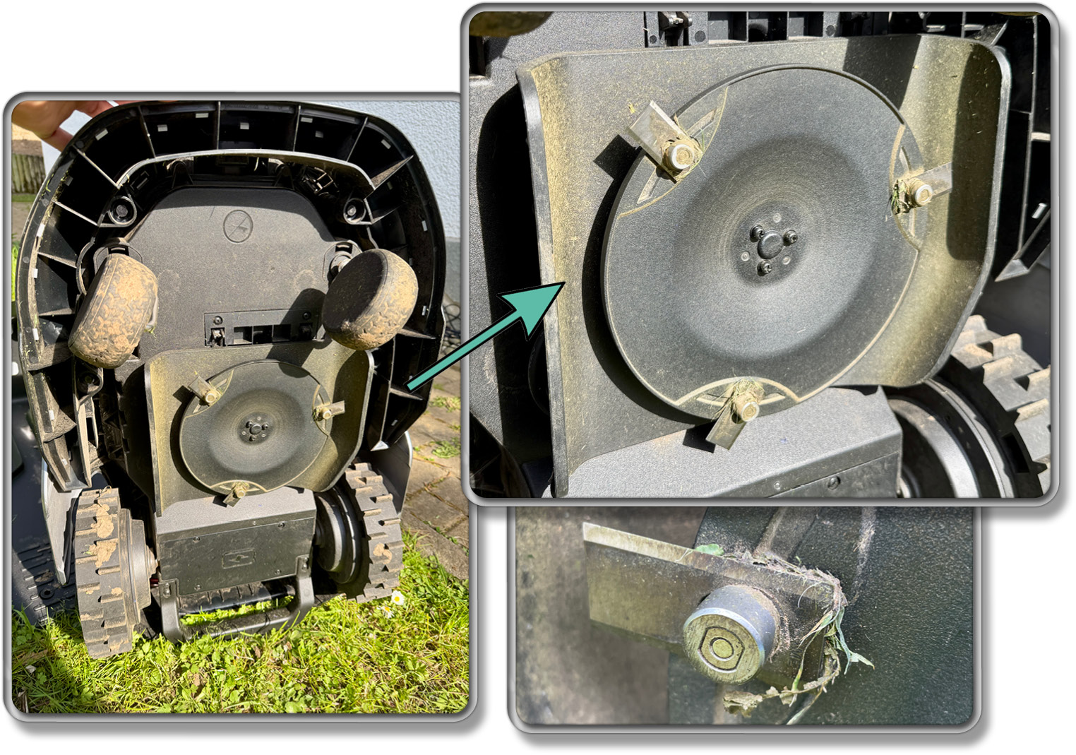 Der Mähteller kann seitlich ausfahren