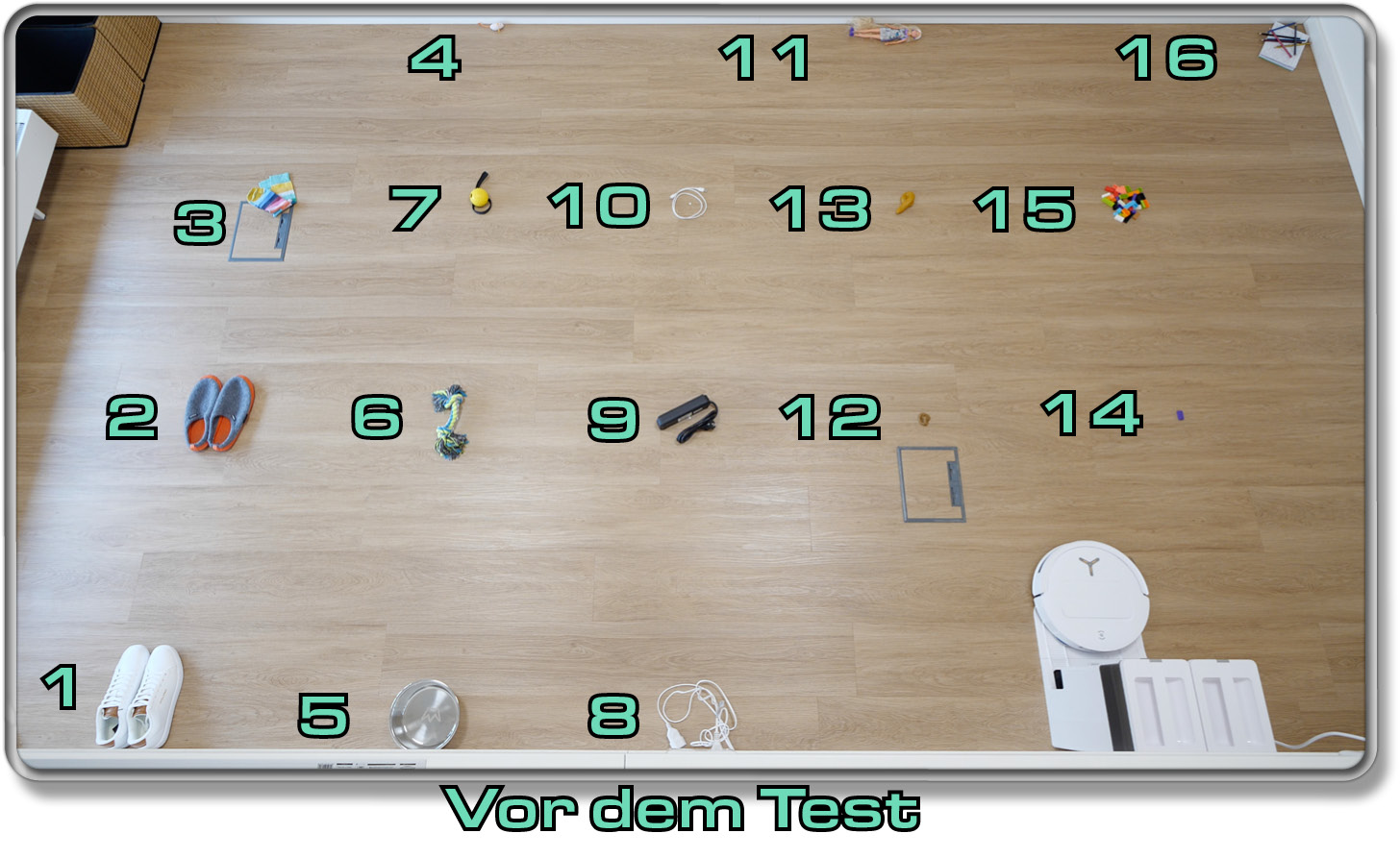 Der Obstacle Avoidance-Test vor dem Reinigen