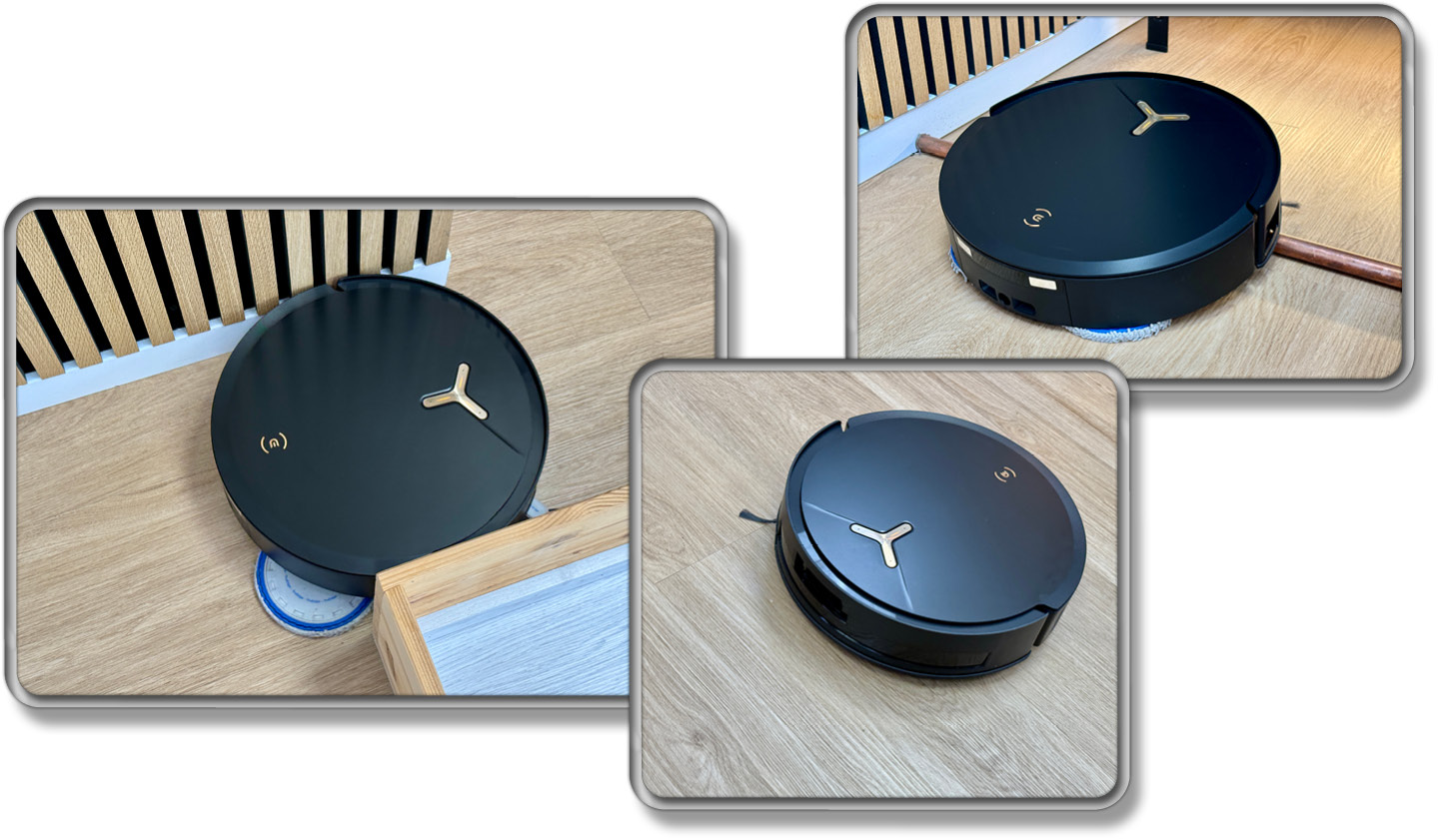 Der Saugroboter navigiert intelligent dank innenliegender Lasernavigation