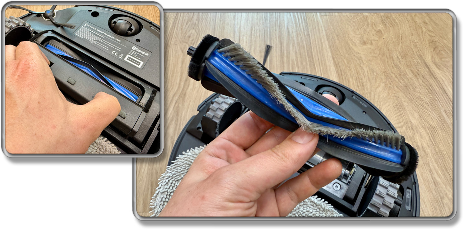 Die Bodenbürste soll das Aufwickeln von Haaren verhindern