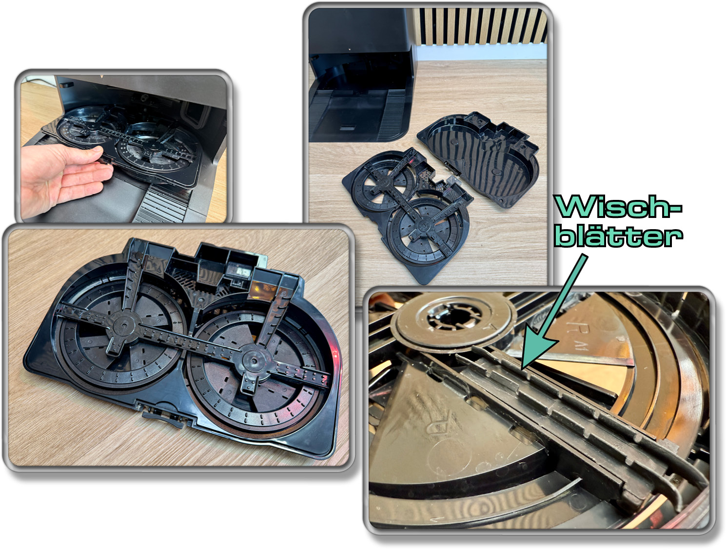 Die Station verfügt über eine selbstreinigende Mechanik, damit man seltener selbst Hand anlegen muss