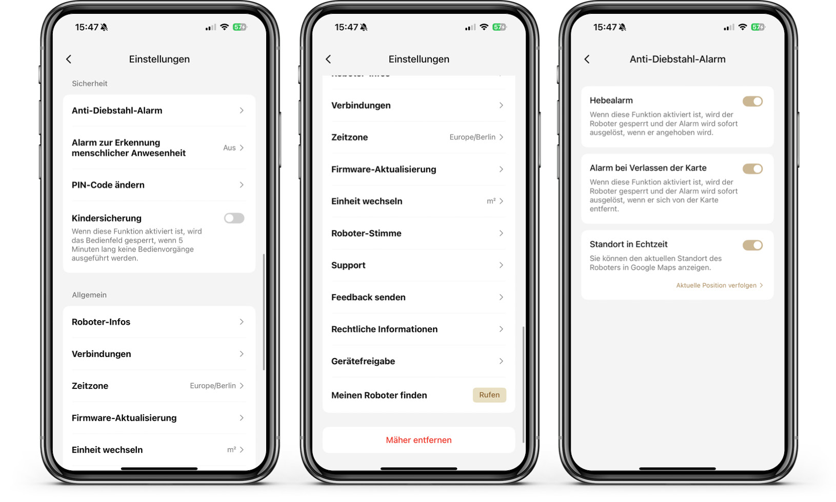 Dreame A2 - App - Sicherheit und mehr