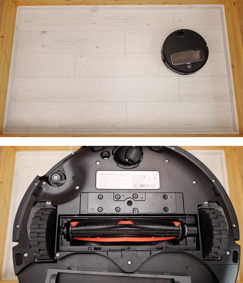 Roborock Saros Z70 - Die ermittelte Saugleistung von Haaren auf Hartboden