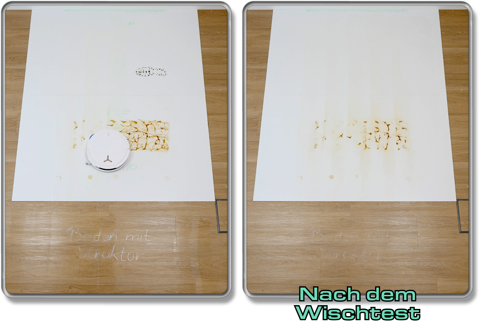 So gut hat der ECOVACS DEEBOT T50 OMNI hartnäckige Flecken entfernt