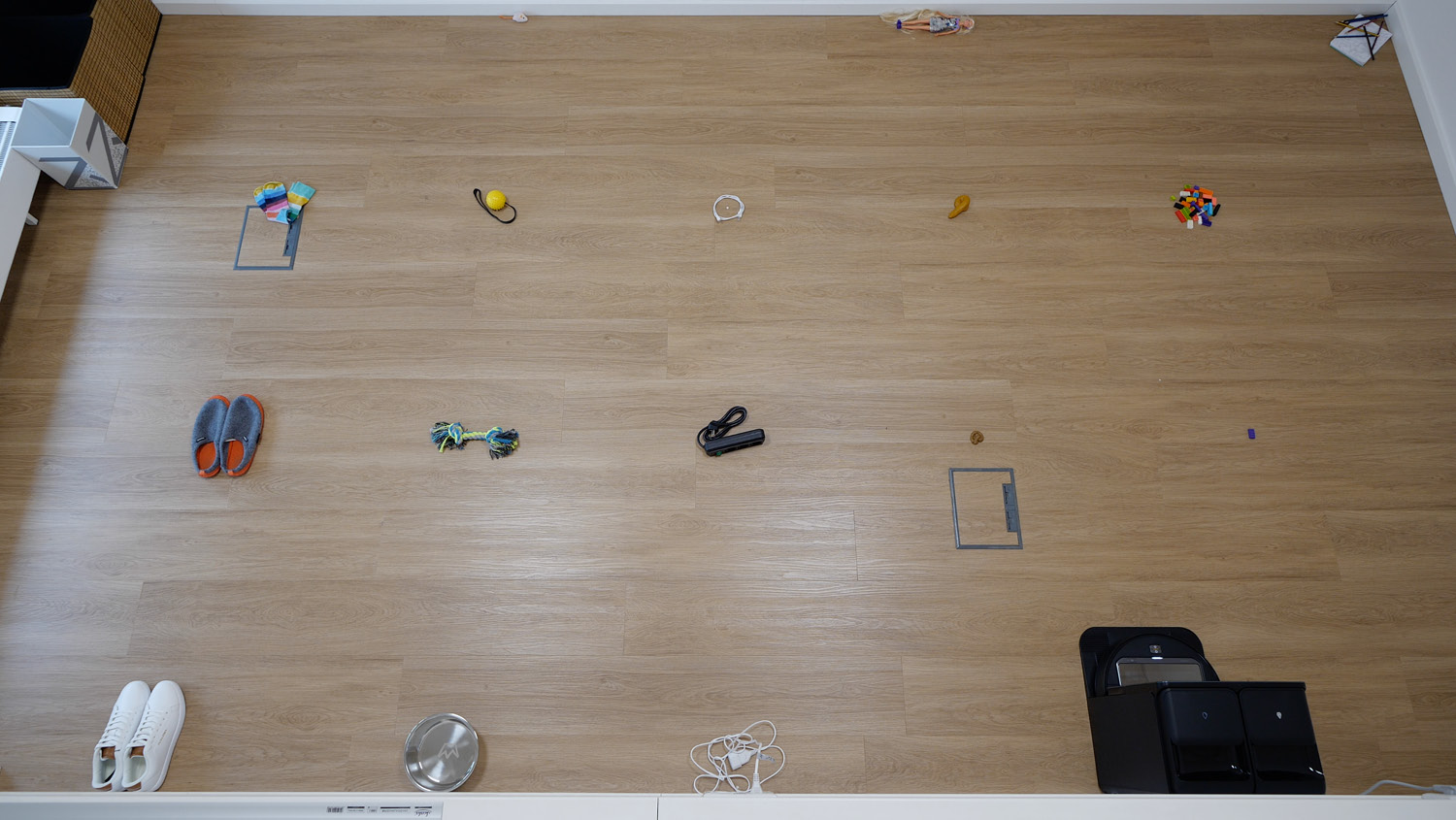 So sieht das Testareal vor dem Test der Hinderniserkennung aus