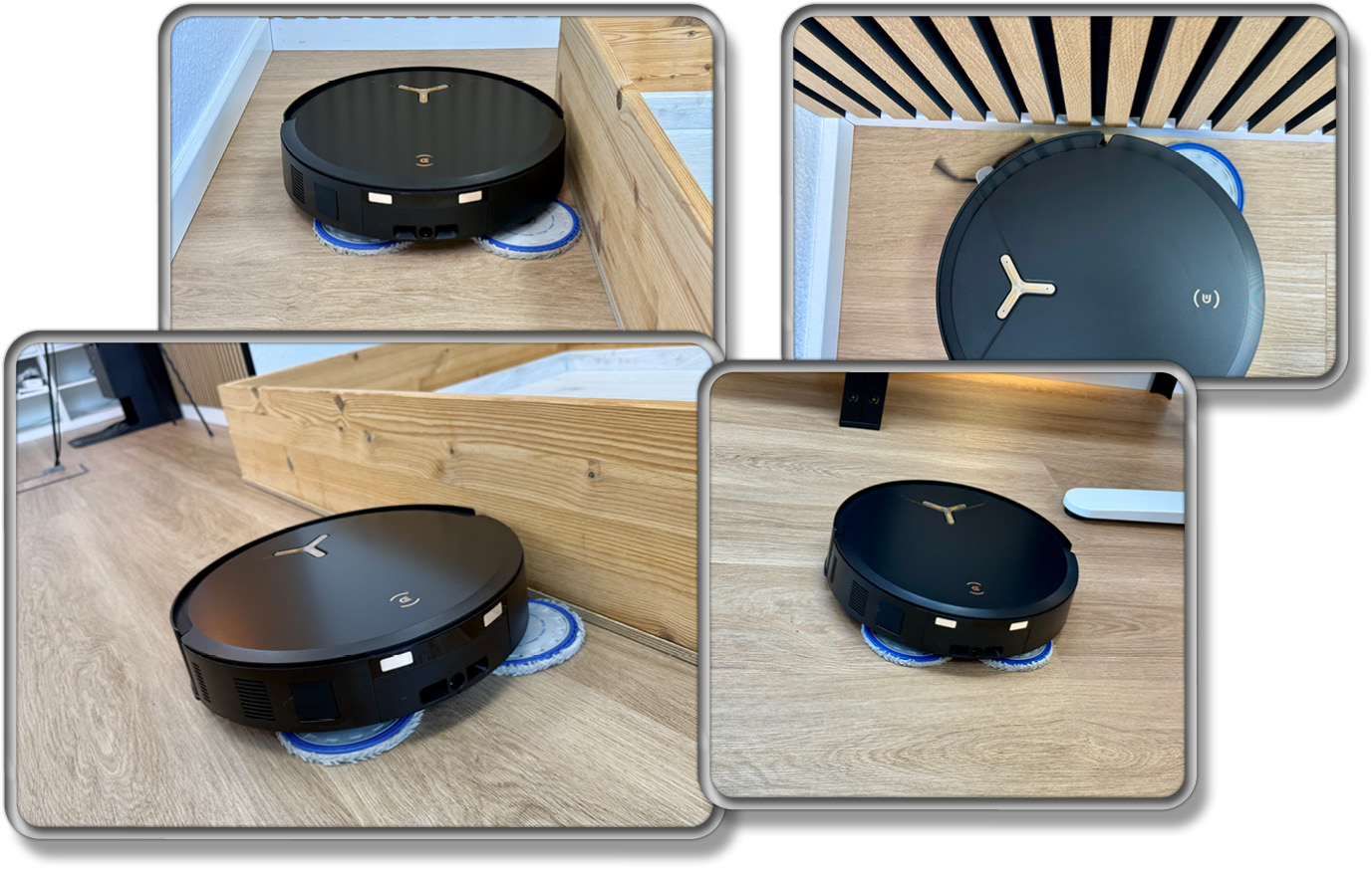 Zuerst widmet sich der Saugroboter den Rändern und dann der Mitte