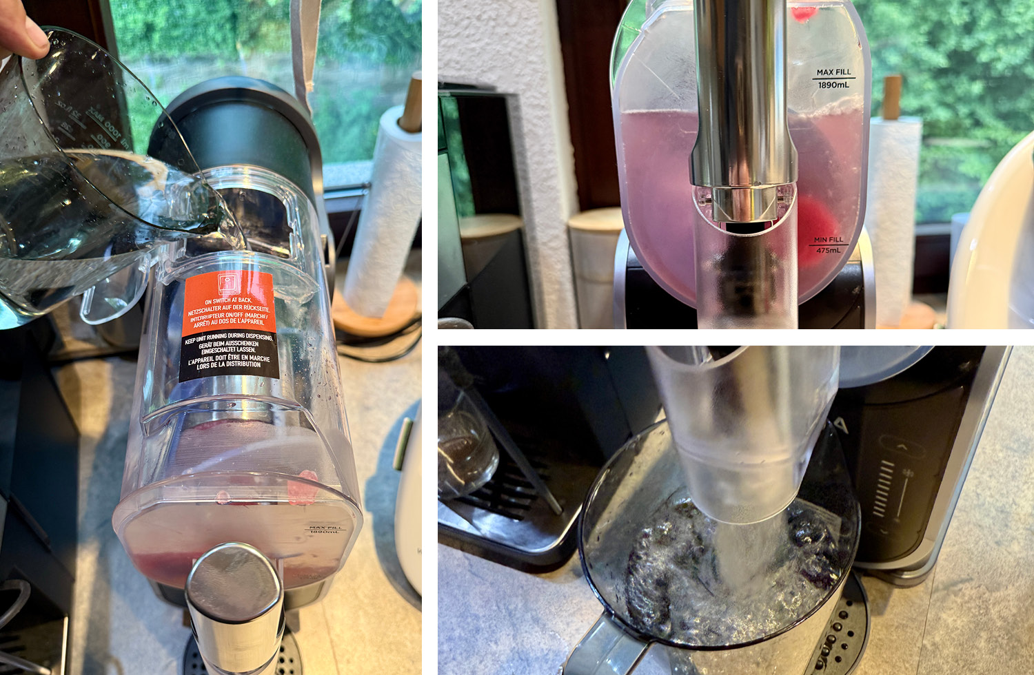 Das Vorspülen löst die groben Reste auf