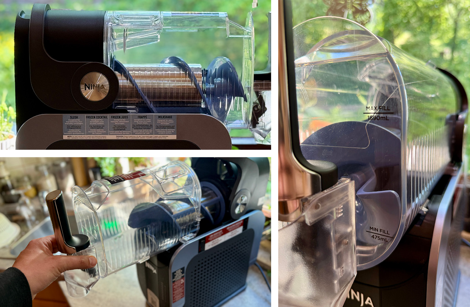 Das ist der Getränkebehälter der Ninja SLUSHi