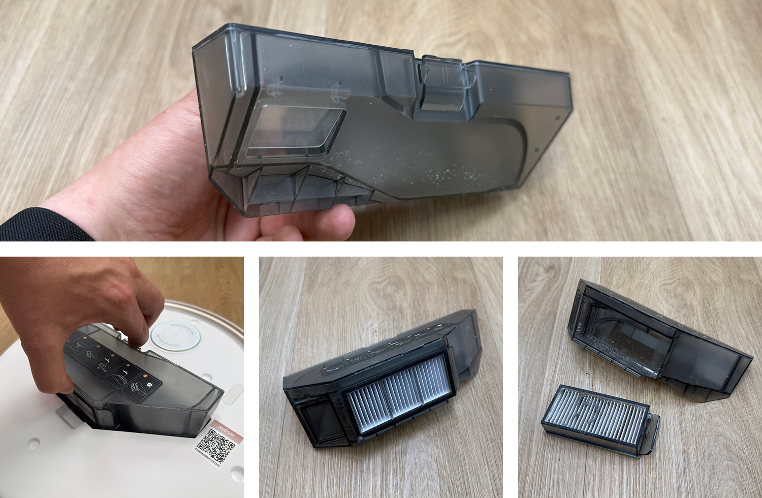 Das ist der Staubbehälter des Mova V50 Ultra Complete