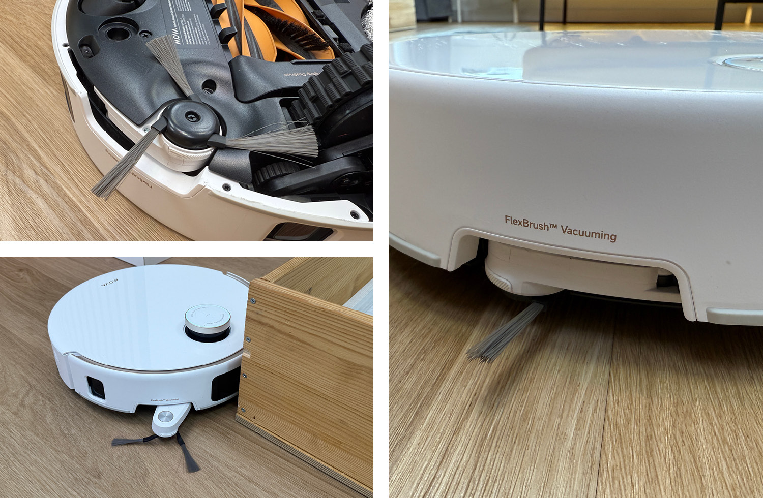 Das ist die ausfahrbare und anhebbare Seitenbürste des Mova V50 Ultra Complete