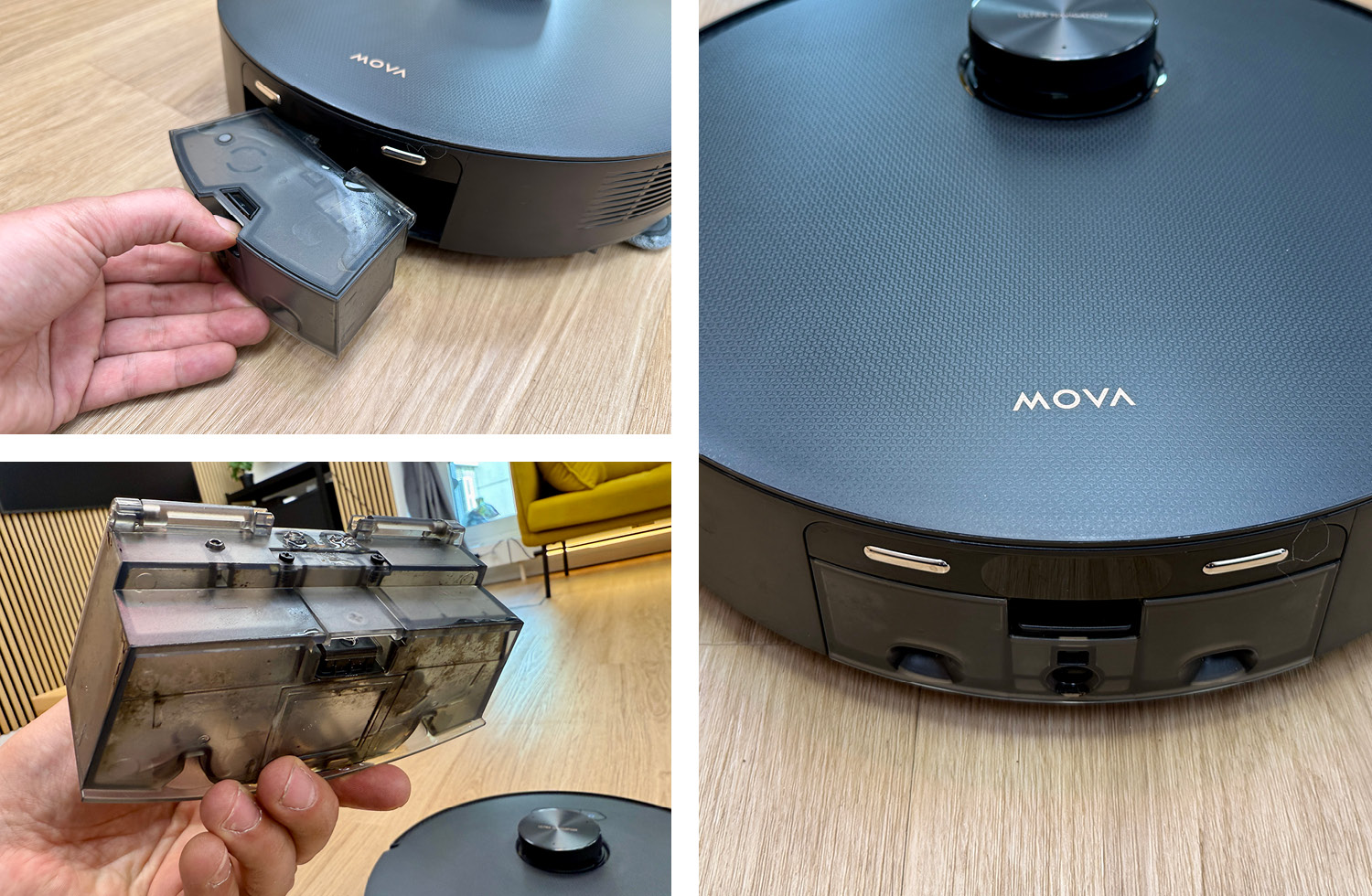 Der Frisch- und Abwassertank des Roboters sitzt im Heck