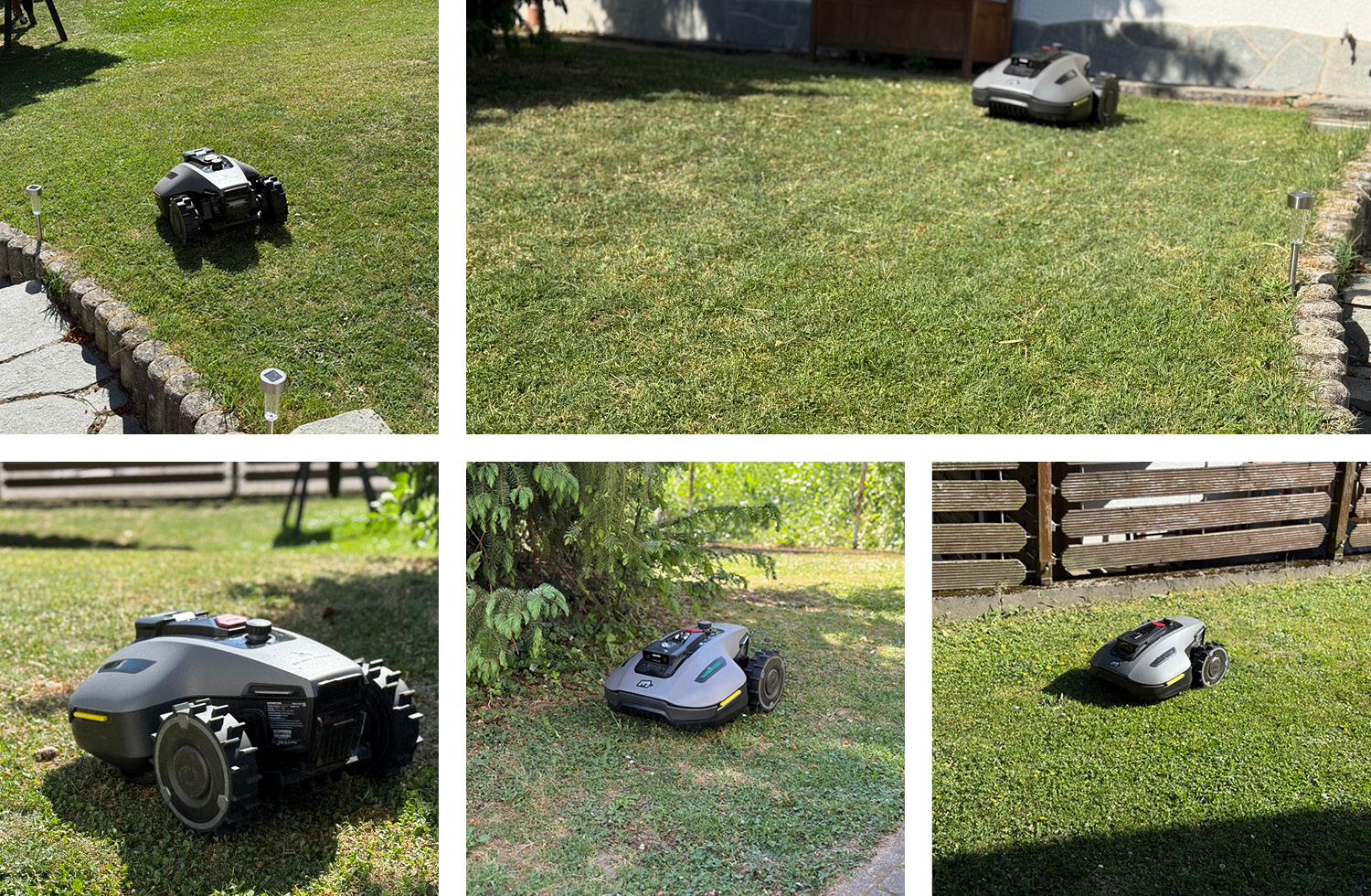 Der Mammotion YUKA Mini navigiert in geraden Bahnen