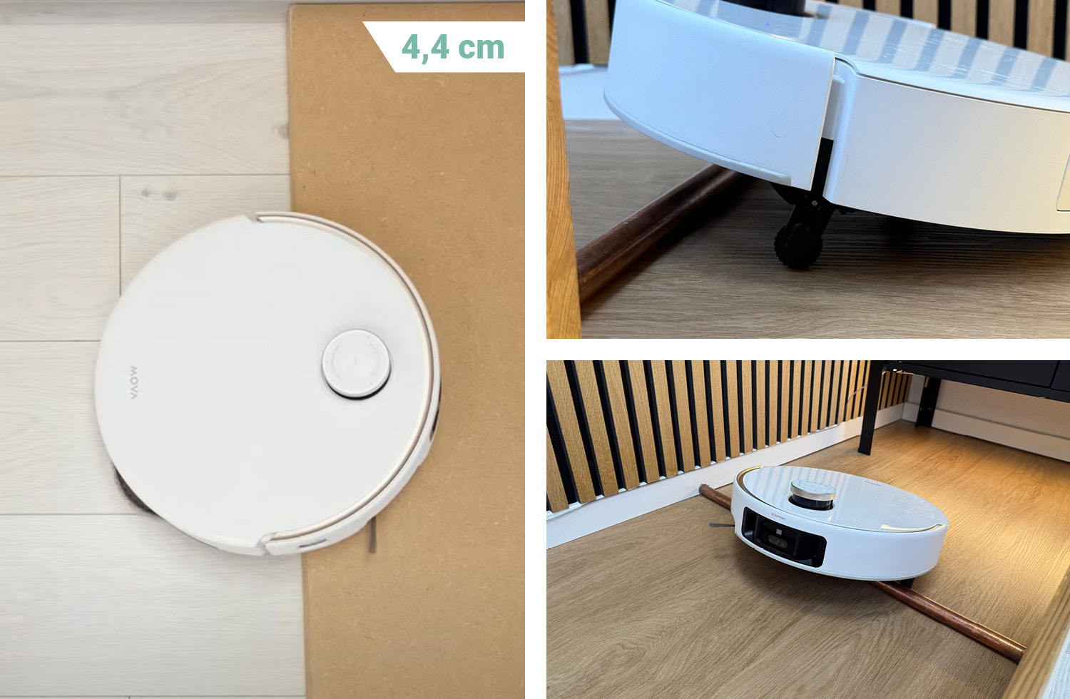 Der Mova V50 Ultra Complete konnte eine 4,4 cm hohe Kante erklimmen