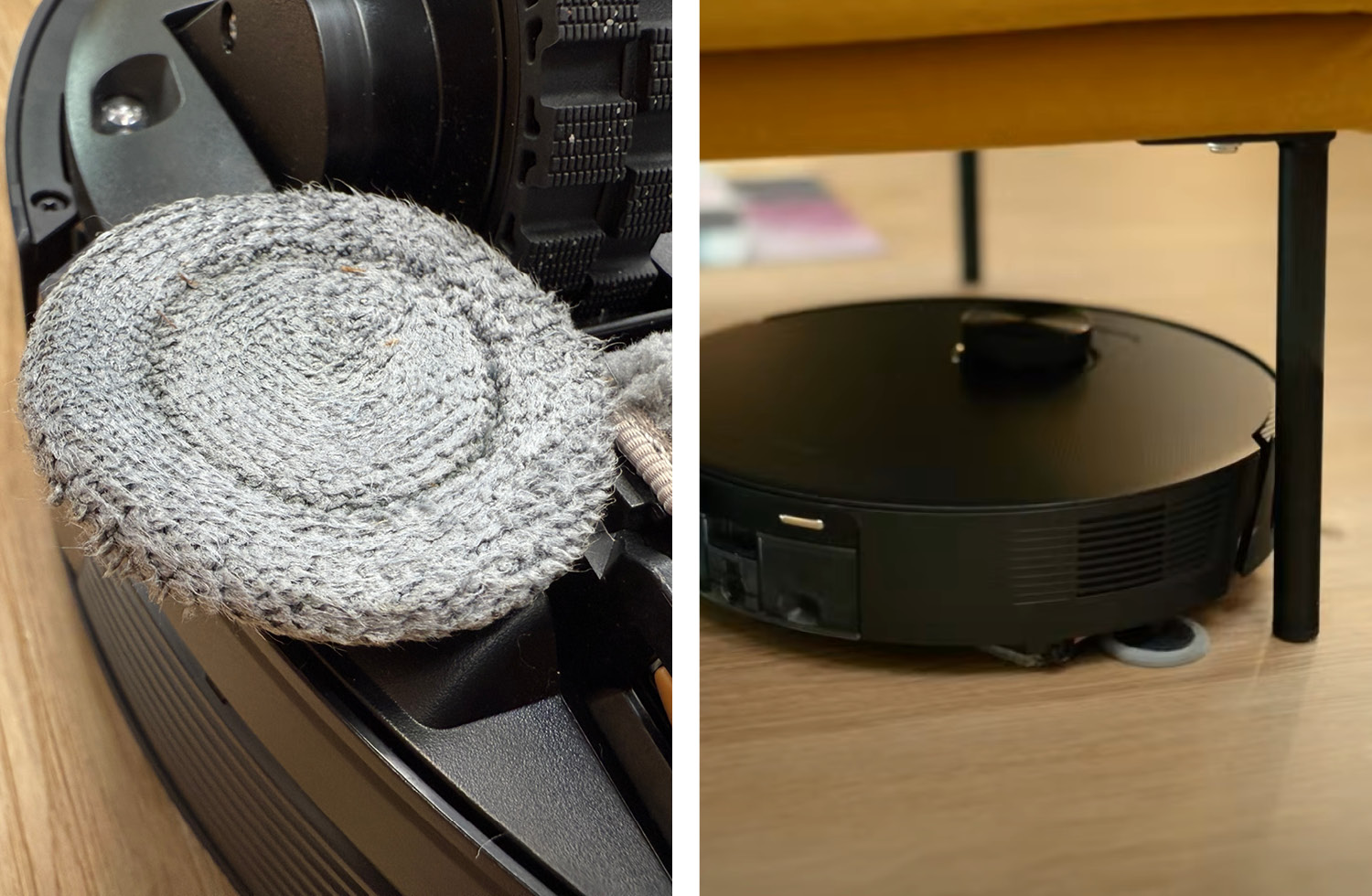 Der kleine runde Mini-Wischmopp reinigt entlang der Ränder