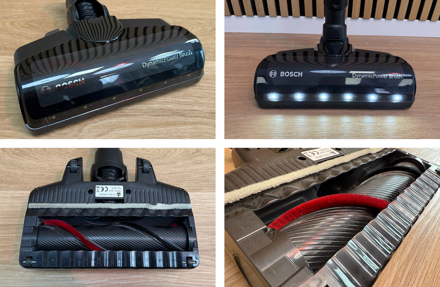 Die Bodendüse besitzt eine LED-Beleuchtung