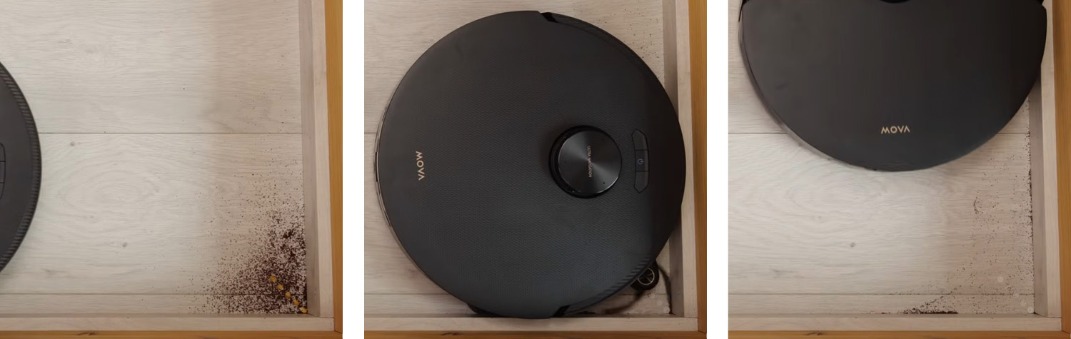 Die Eckenreinigung hat funktioniert und alle fünf Maiskörner wurden aufgesaugt