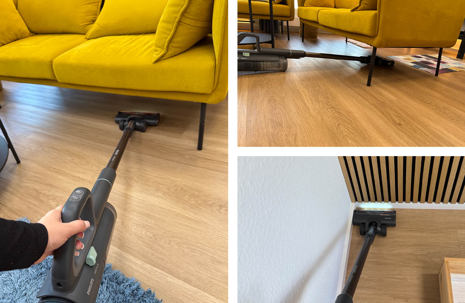 Die Flexibilität der Saugvariante des Philips AquaTrio 7000 Cordless