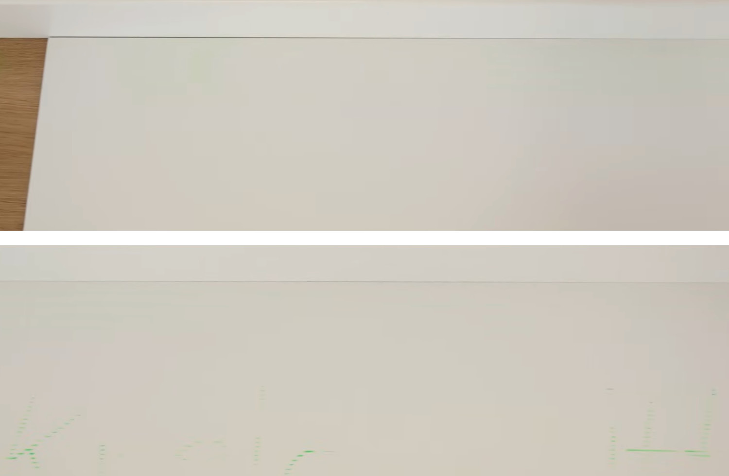 Die Kante des Testareals konnte er auch hervorragend säubern