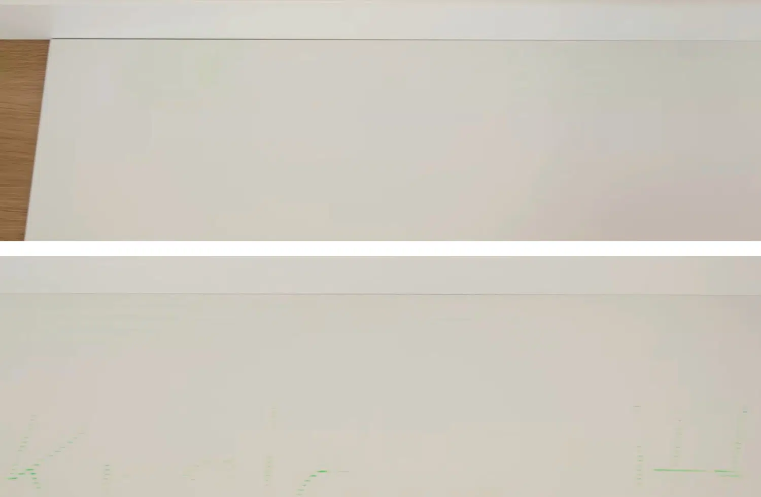 Die Kante des Testareals konnte er auch hervorragend säubern