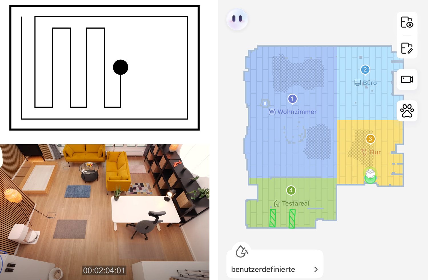 Die Navigation des Mova V50 Ultra Complete arbeitet intelligent