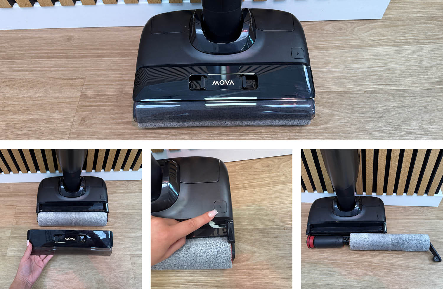 Hier sehen wir die Wischdüse des Mova M10