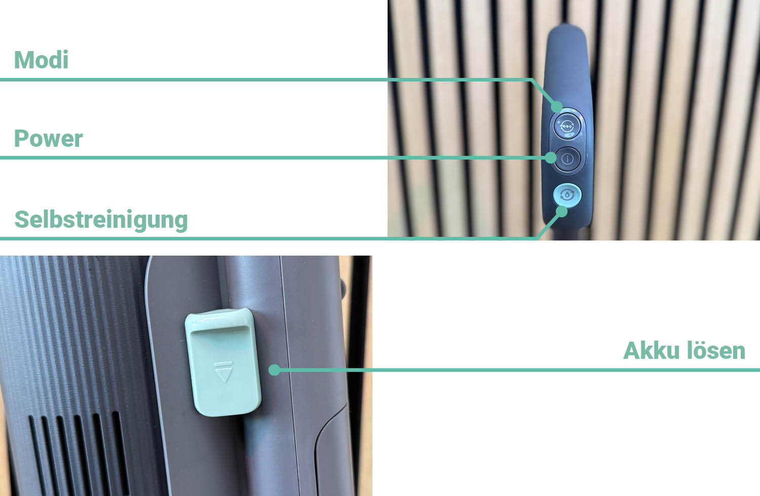 Hier seht ihr die Bedienung des Philips AquaTrio 7000 Cordless