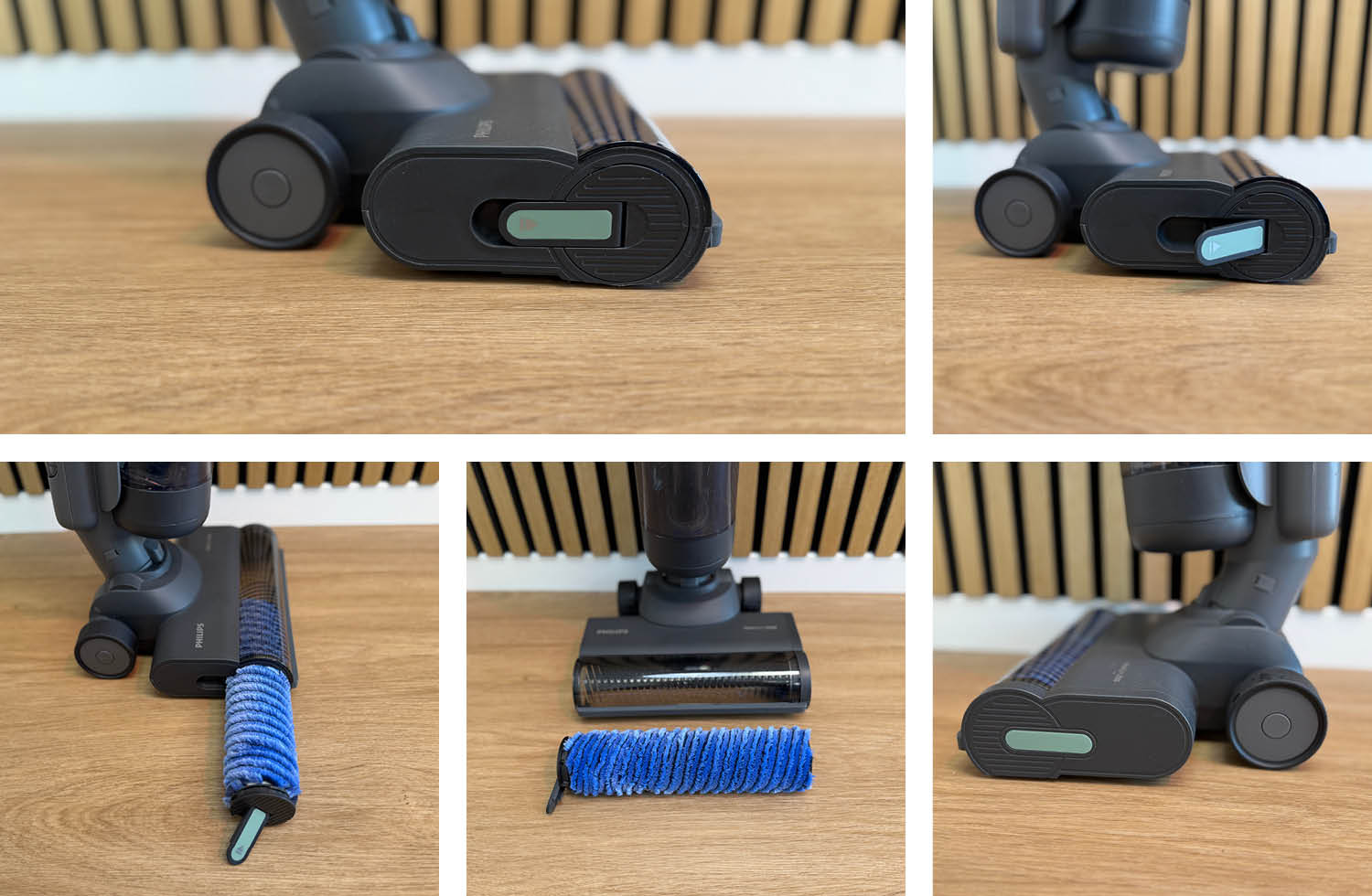 Hier seht ihr die Bodendüse des Philips AquaTrio 7000 Cordless