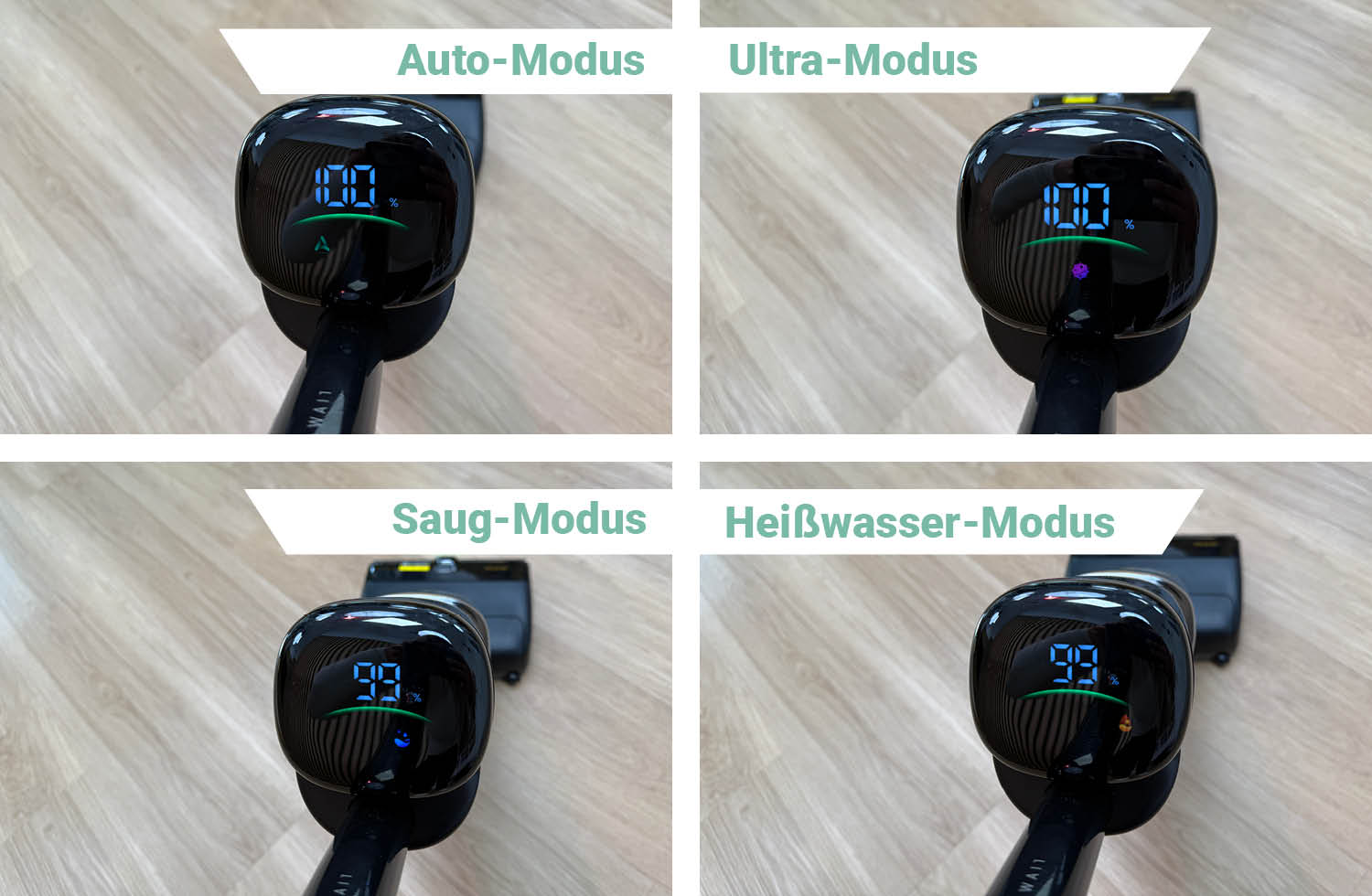 Hier seht ihr die Modi des Mova X4 Pro