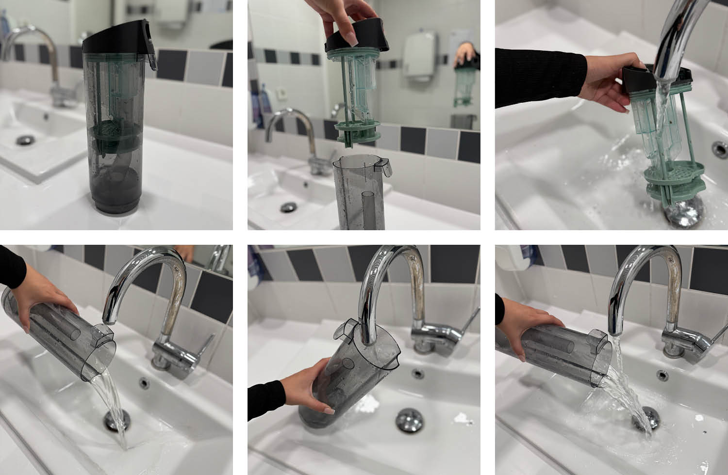 Hier seht ihr die Wartung des Philips AquaTrio 7000 Cordless