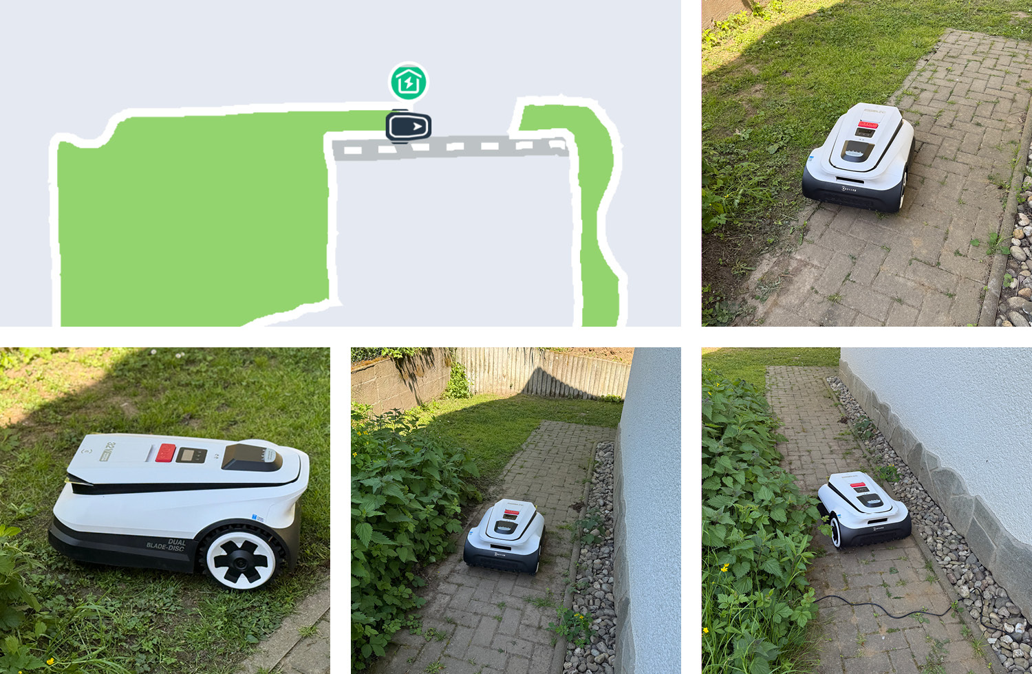 Mittels Pfad erkennt der ECOVACS GOAT A1600 RTK neue Zonen