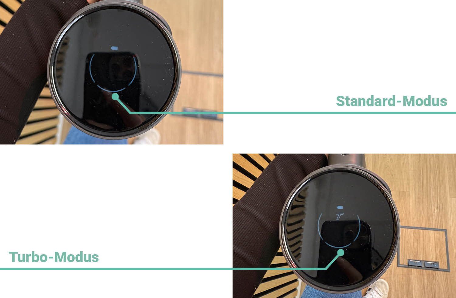 Modi des Akkusaugers