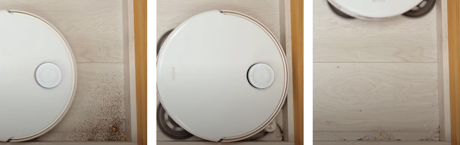 Mova V50 Ultra Complete - Die ermittelte Reinigungsleistung in Ecken