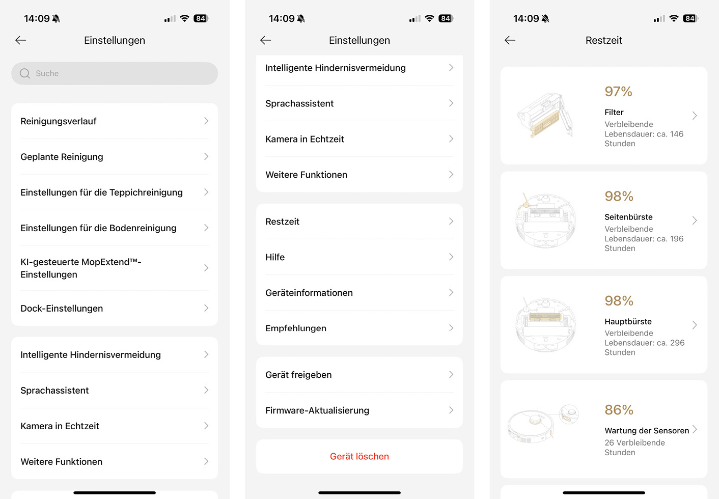 Mova Z50 Ultra - App - Einstellungen