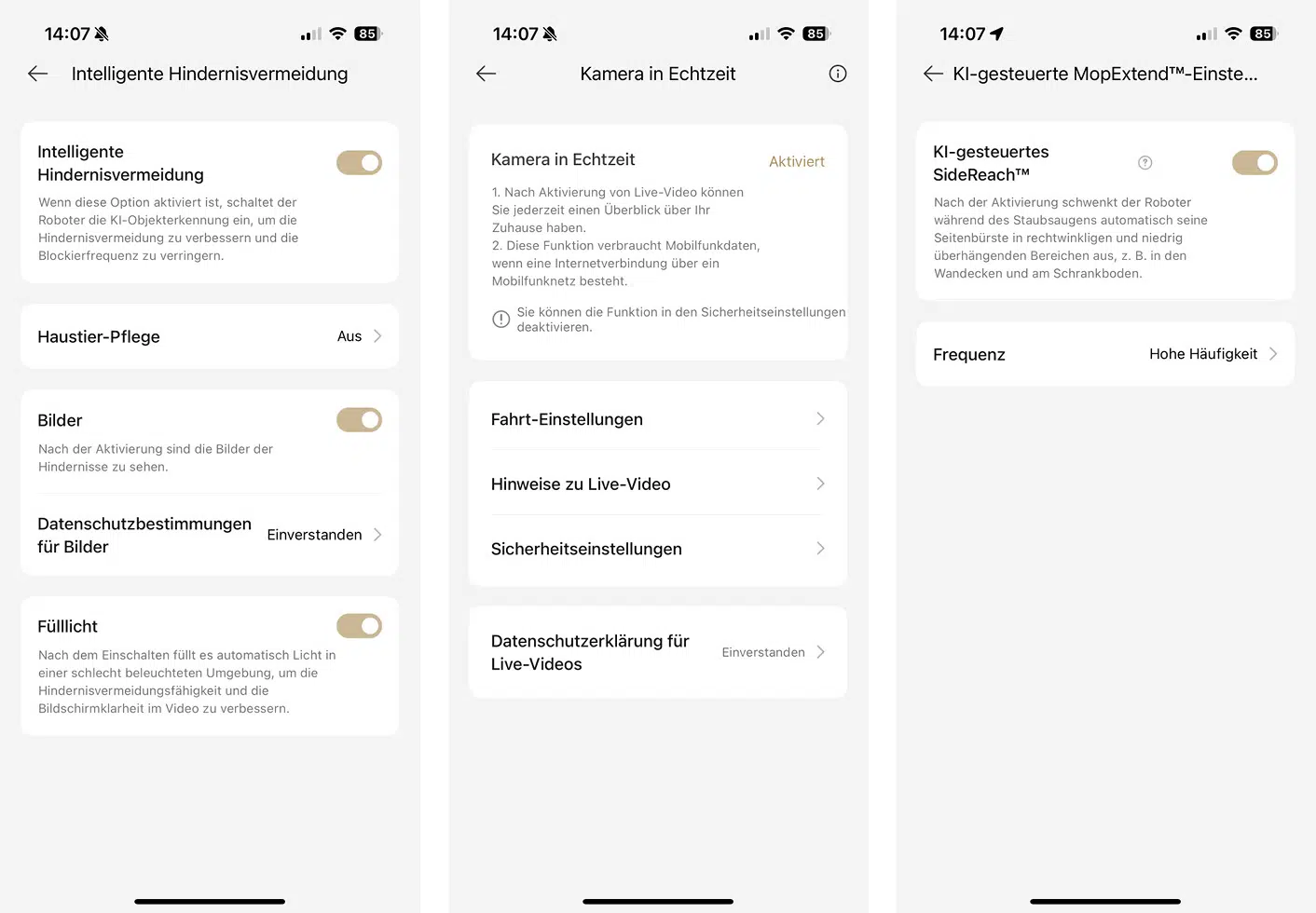 Mova Z50 Ultra - App - KI & Kamera