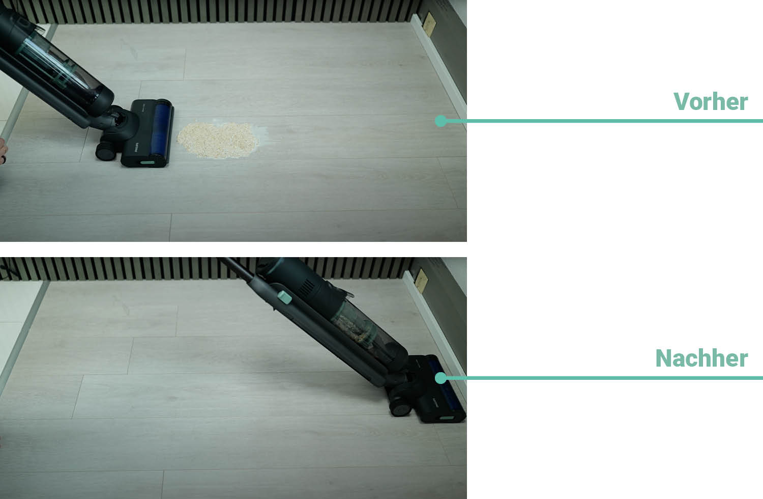 Reinigungsergebnis dickflüssig Philips AquaTrio 7000 Cordless