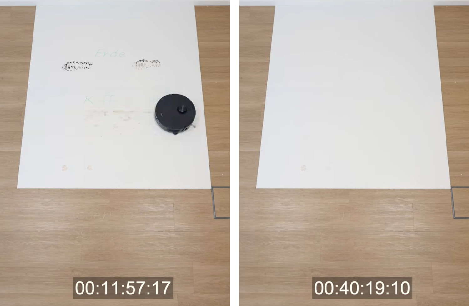 So sieht das Wischeregebnis aus