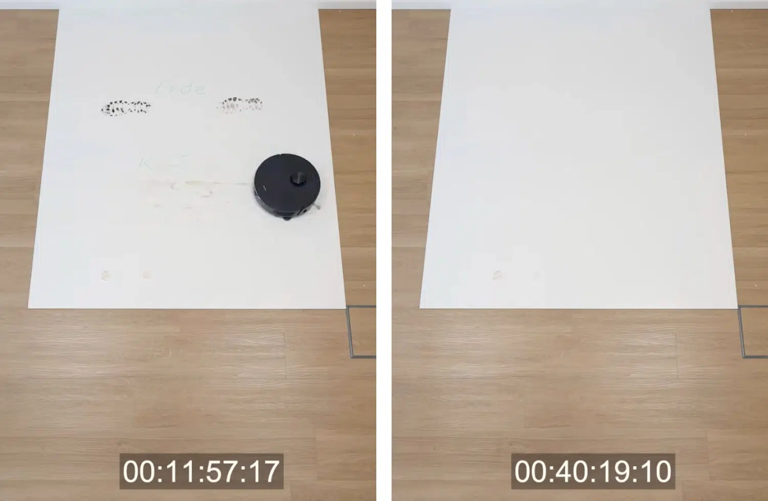 So sieht das Wischeregebnis aus