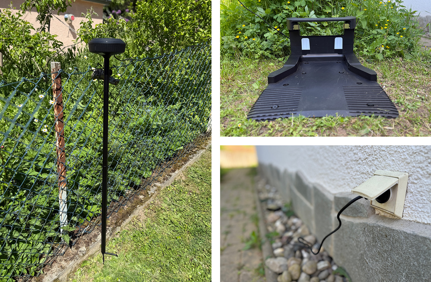 Sowohl die Ladestation, als auch das RTK muss so positioniert werden, damit stets Empfang vorherrscht