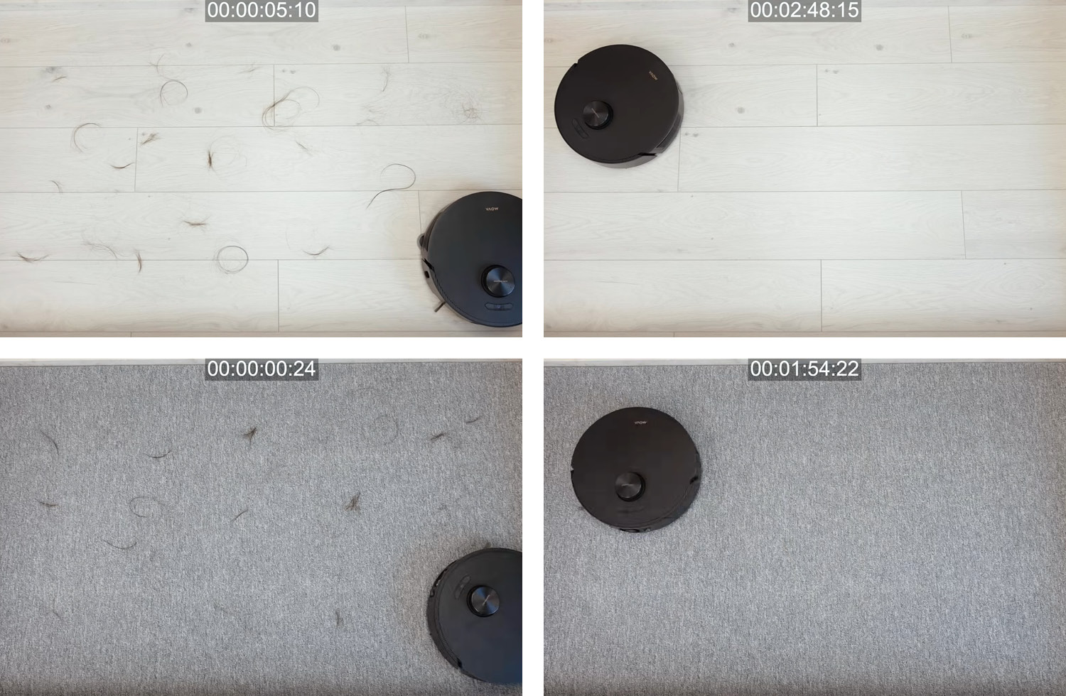 Wir schauen uns an, wie gut er auf Teppichboden reinigen kann