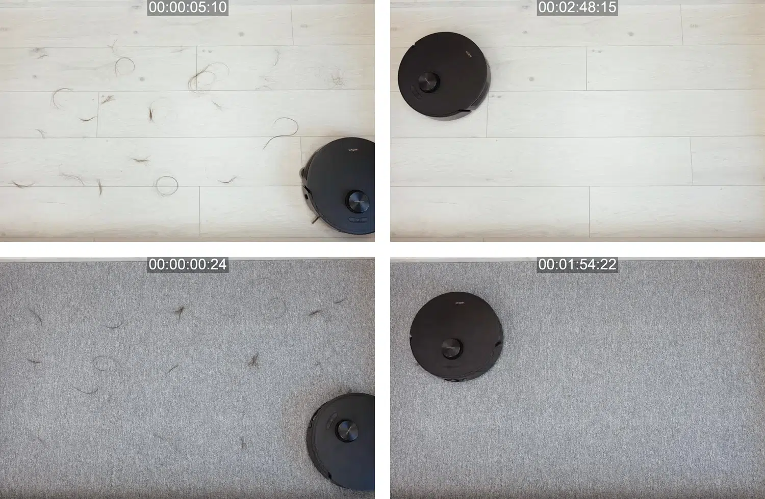 Wir schauen uns an, wie gut er auf Teppichboden reinigen kann