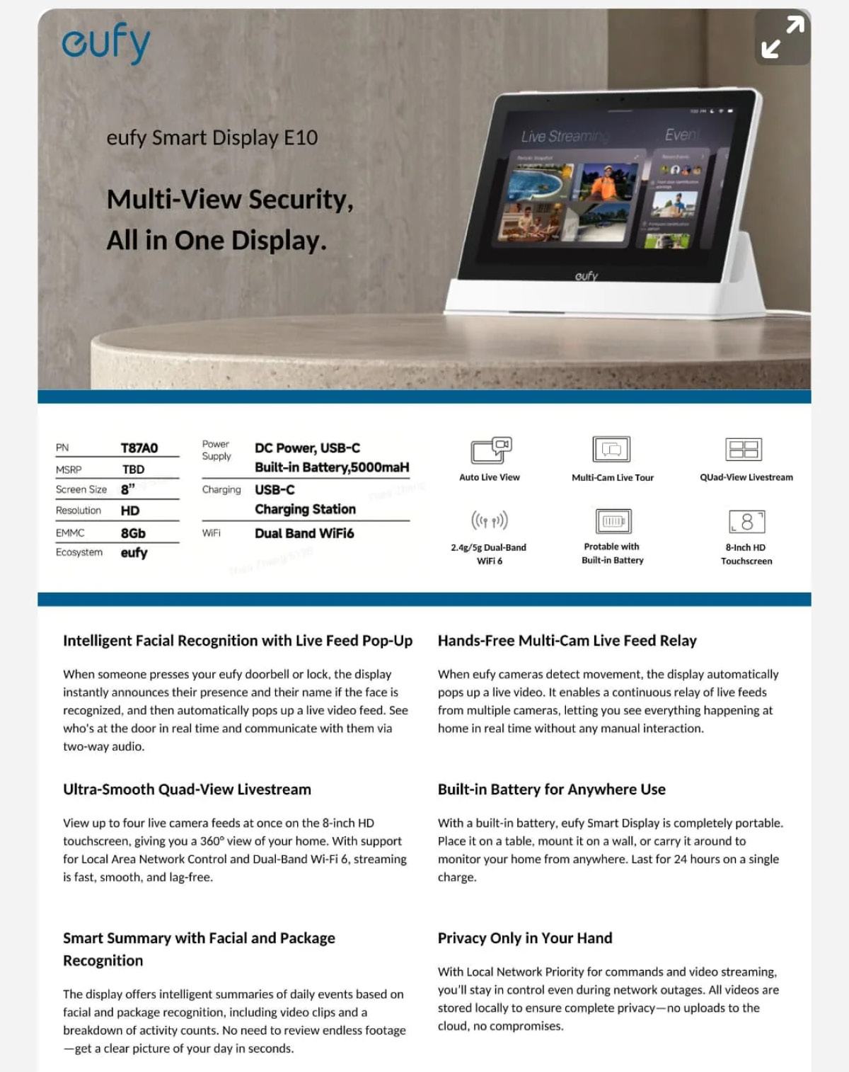 eufy Smart Display E10
