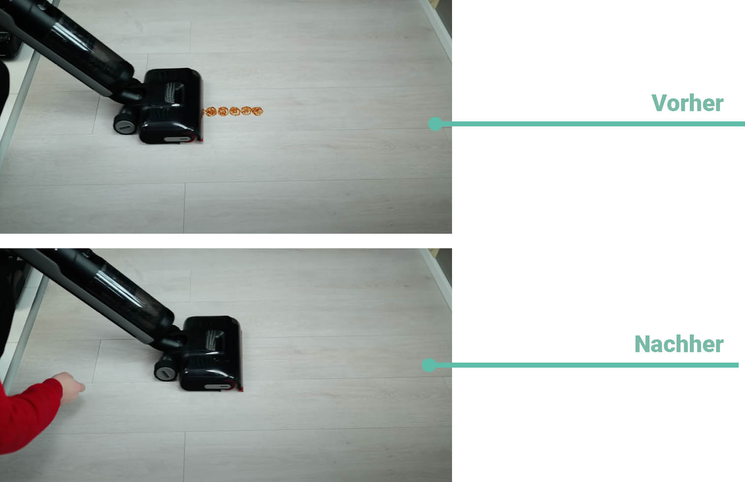 trocken Ketchup Reinigungsergebnis Dreame H15 Pro