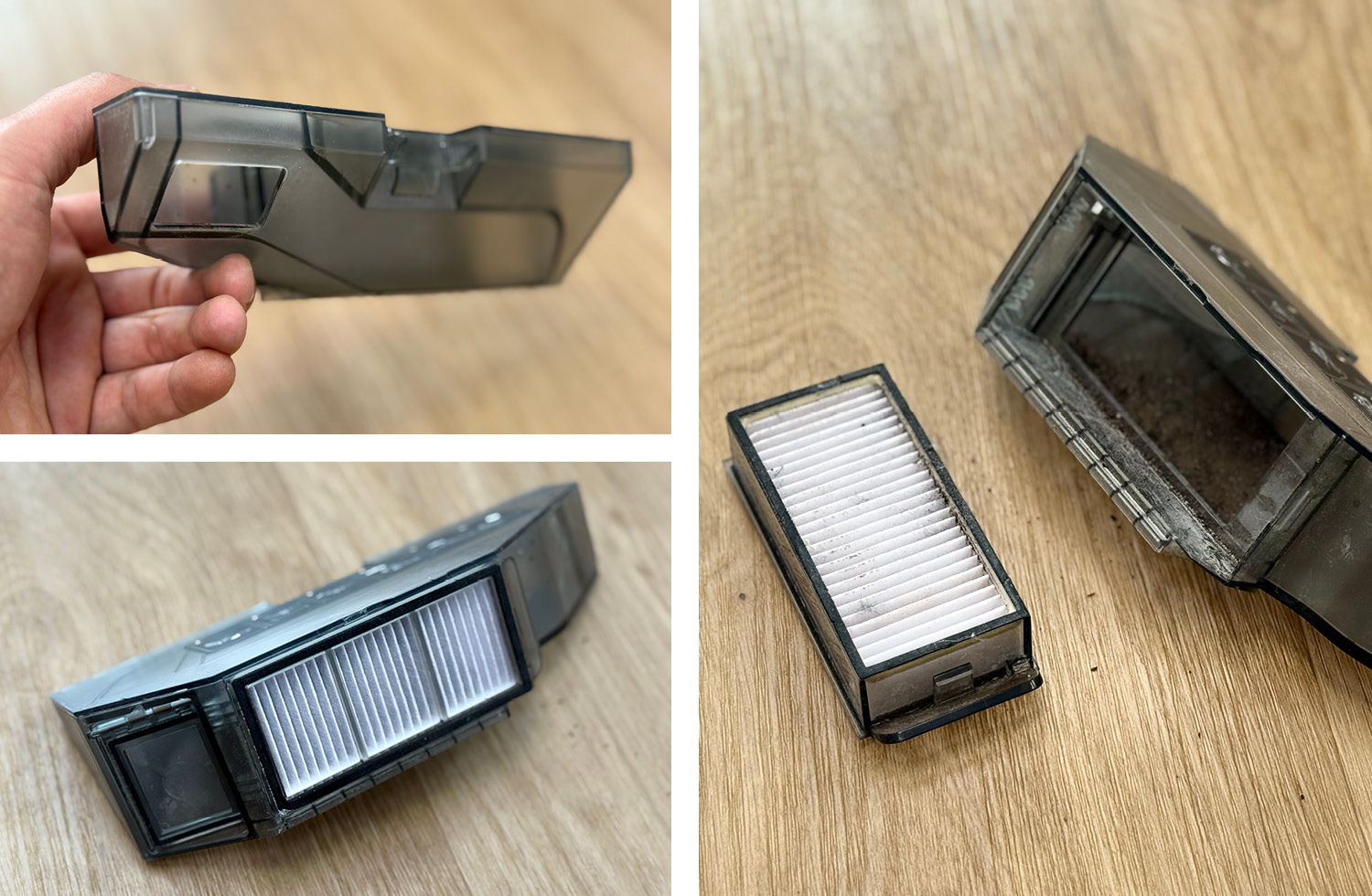 Den Staubbehälter bekommt man nicht oft zu Gesicht