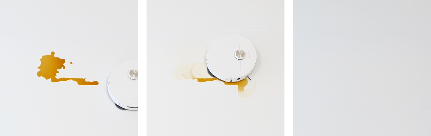 Der Dreame L40s Pro Ultra konnte den Kaffeefleck zuverlässig erkennen