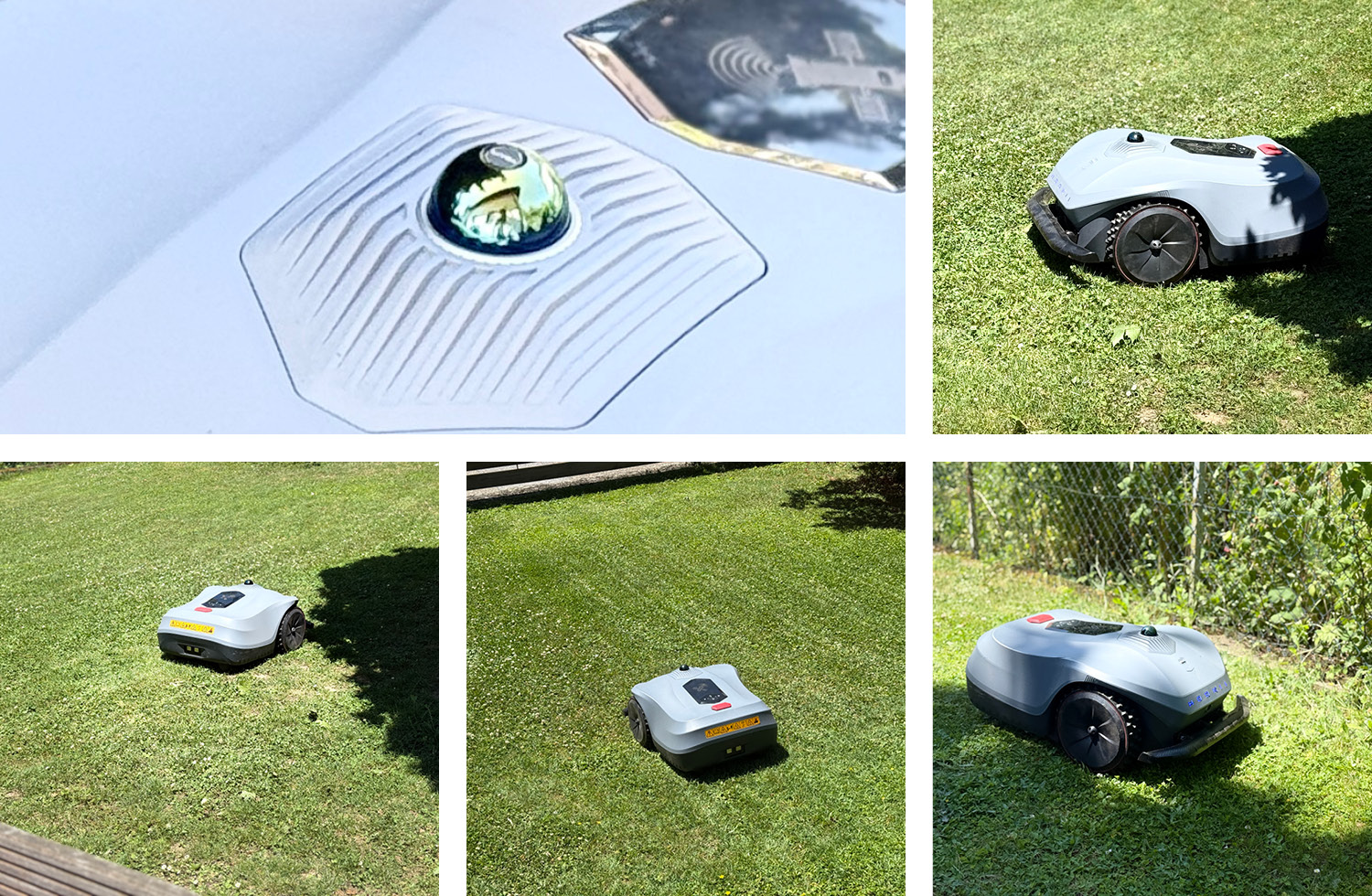 Der Hookii Neomow X navigiert in geraden Bahnen dank Lasernavigation