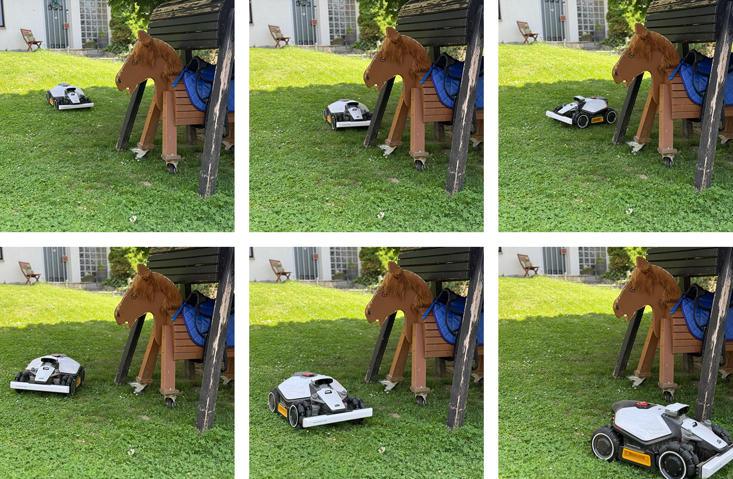 Der Mammotion LUBA Mini AWD navigiert zielsicher um Hindernisse herum