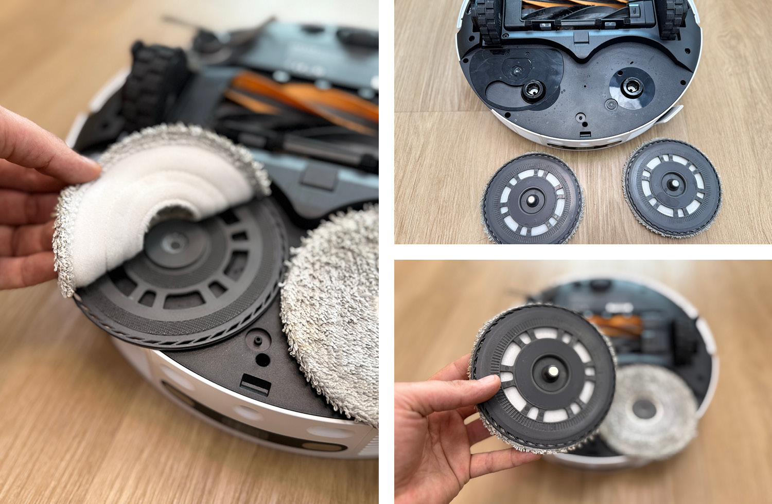 Die Wischmopps des Dreame L40s Pro Ultra können abgenommen werden