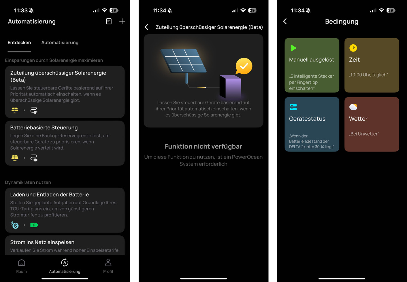 EcoFlow STREAM - App - Automatisierungen