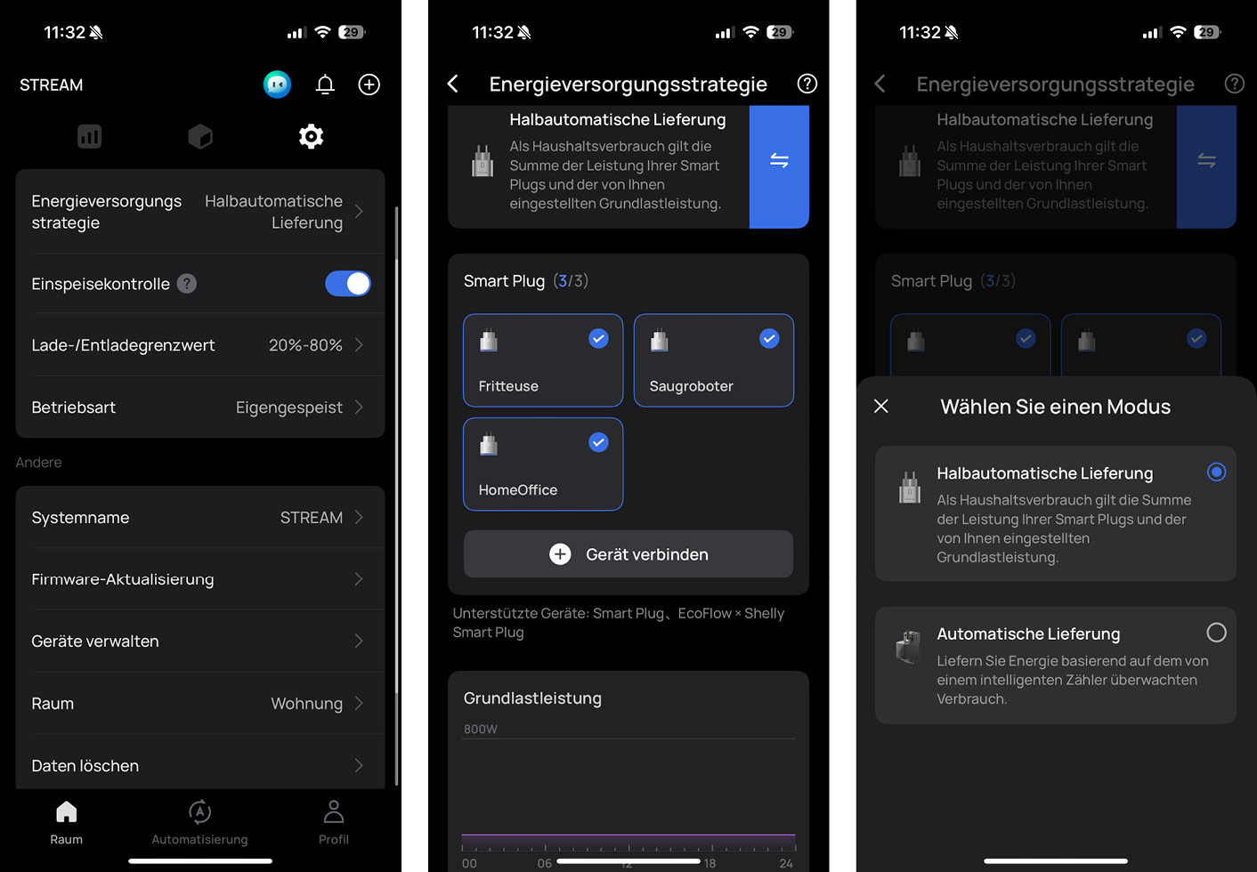 EcoFlow STREAM - App - Einstellungen - Lieferung